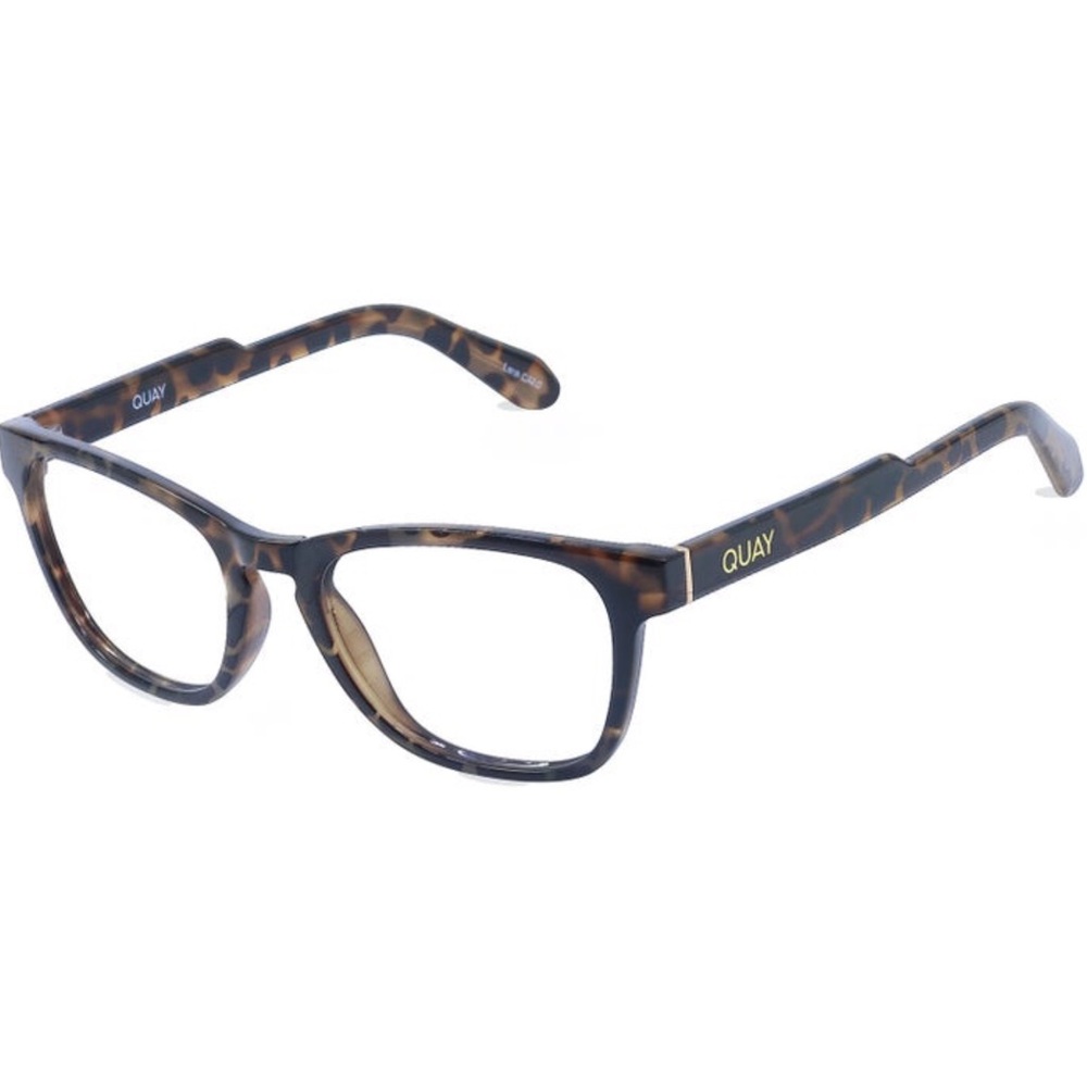 QUAY Blue Light Filtering Glasses HARDWIRE MINI +2.0 Tortoise NEW w/ CASE